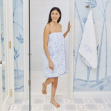Shower Wrap, Blue Floral
