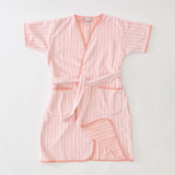 Short Patterned Robe, Coral Parker