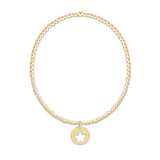 Classic Gold 2mm Bracelet - Star Small Gold Disc