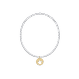 Classic Mixed Metal 2mm Bracelet - Star Small Gold