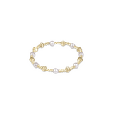 Dignity Sincerity Gold 5mm Bracelet - Pearl