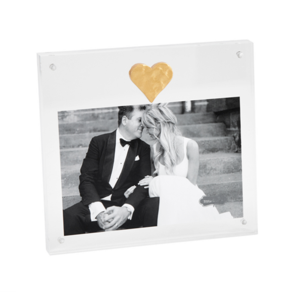 Acrylic Frame with Gold Heart