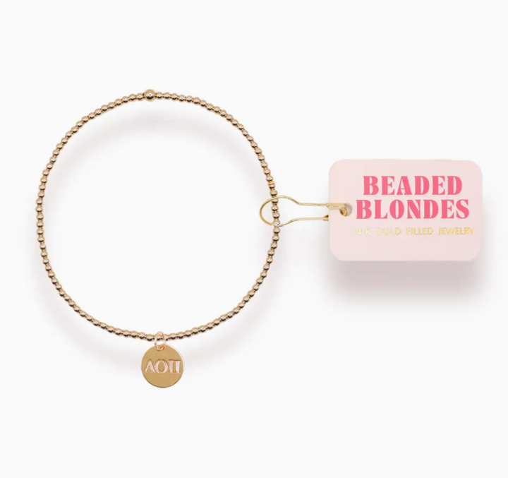 Sorority Beaded Charm Bracelet