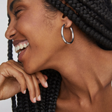 Colette Large Silver Hoop Earrings