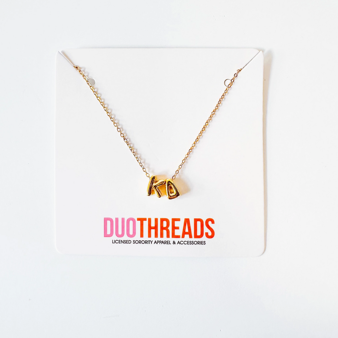 Bubble Letter Sorority Necklace