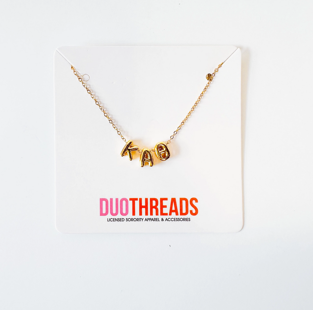 Bubble Letter Sorority Necklace