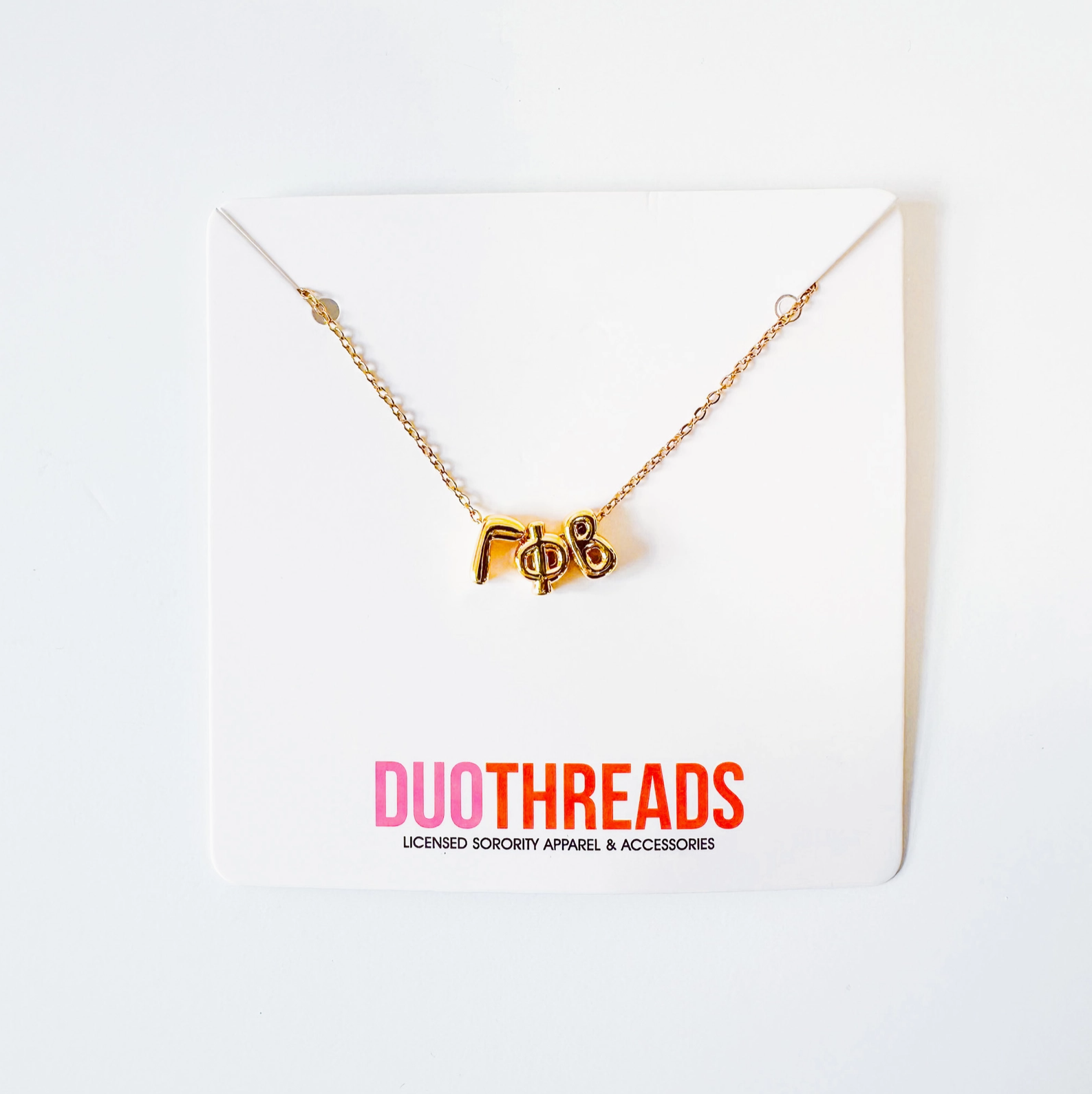 Bubble Letter Sorority Necklace