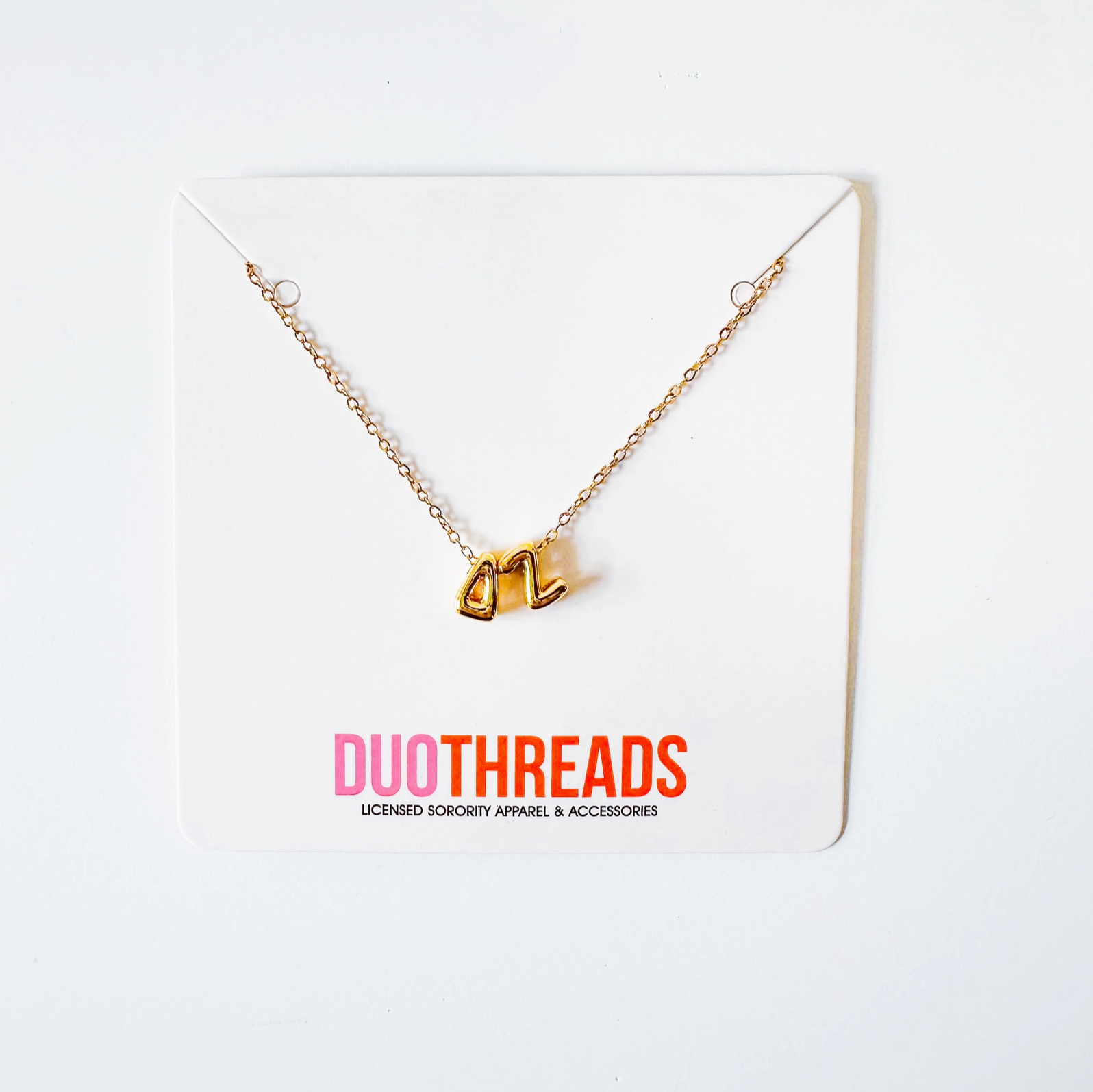 Bubble Letter Sorority Necklace