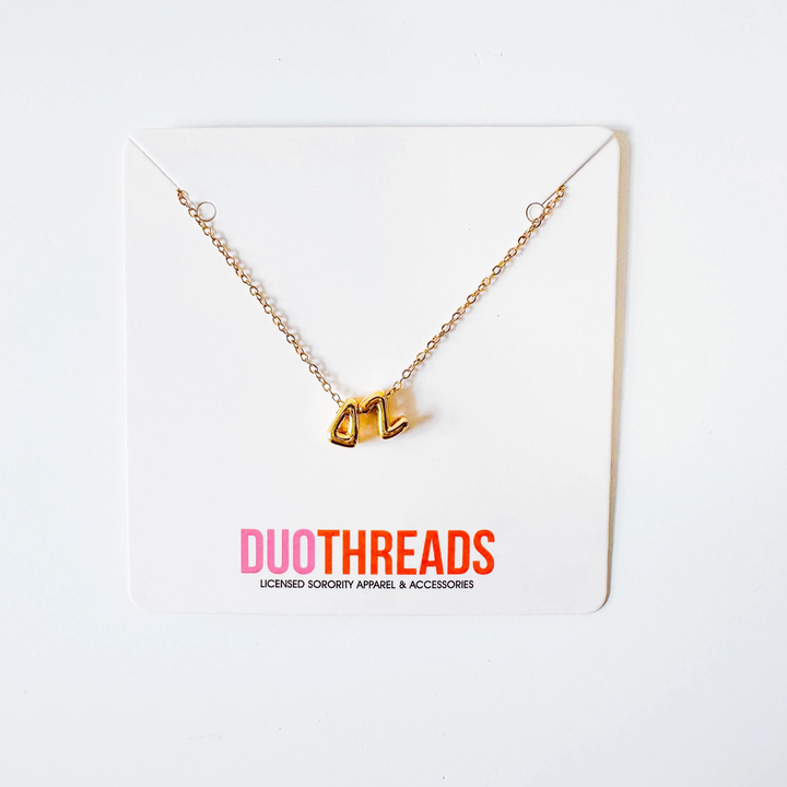 Bubble Letter Sorority Necklace