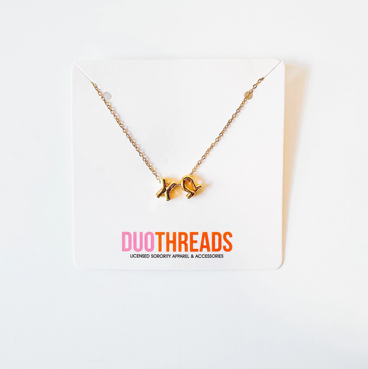 Bubble Letter Sorority Necklace