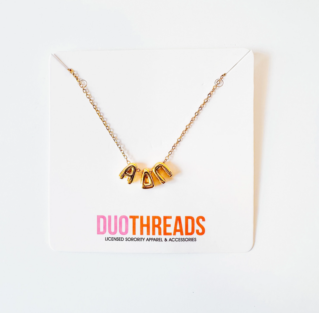 Bubble Letter Sorority Necklace