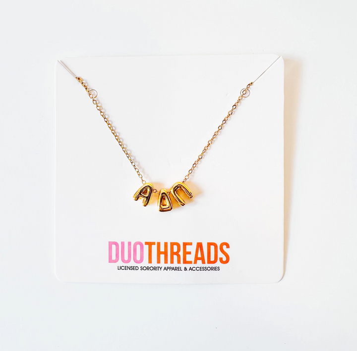 Bubble Letter Sorority Necklace