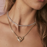 Bella Tennis Necklace, Silver