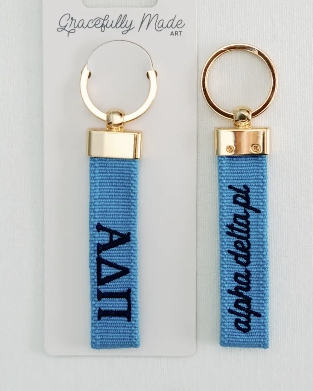 Sorority Embroidered Keychain