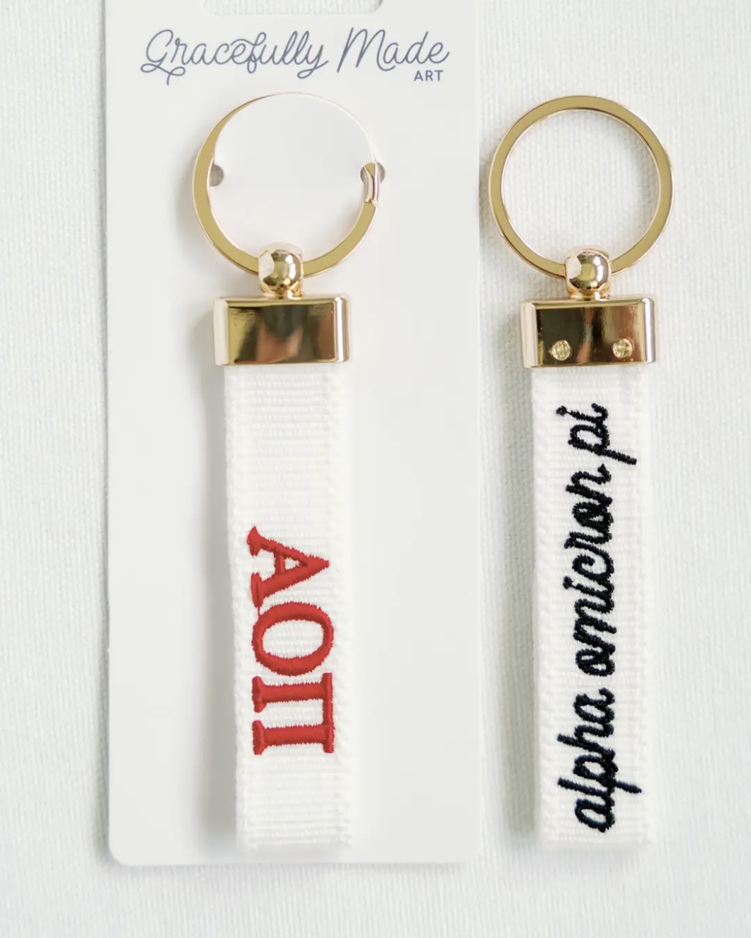 Sorority Embroidered Keychain