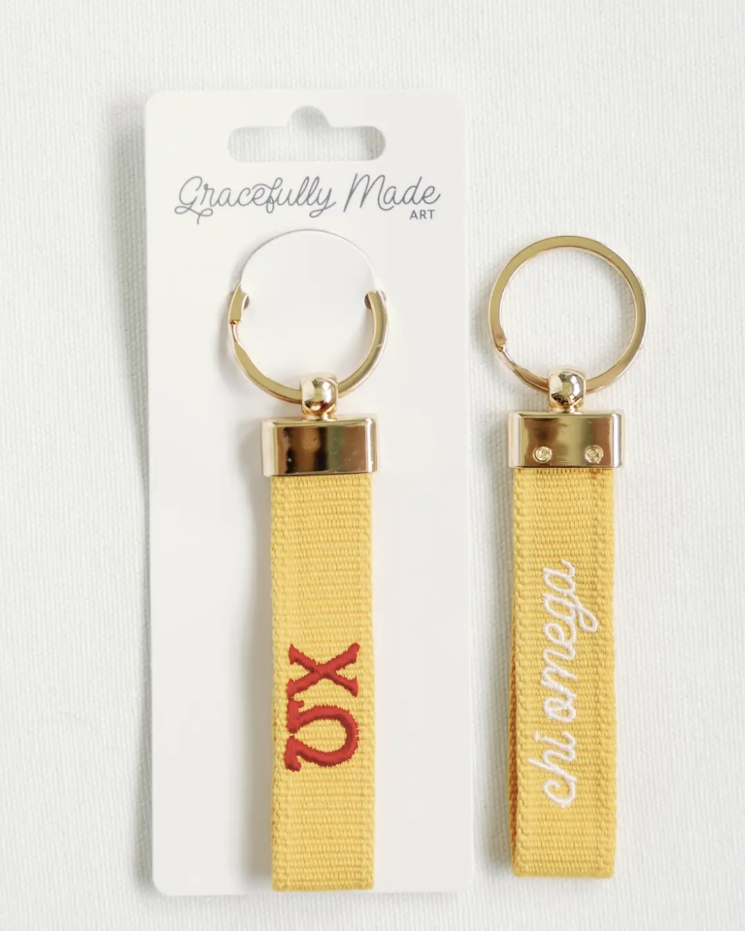 Sorority Embroidered Keychain