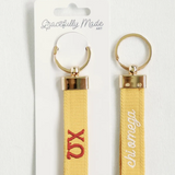 Sorority Embroidered Keychain
