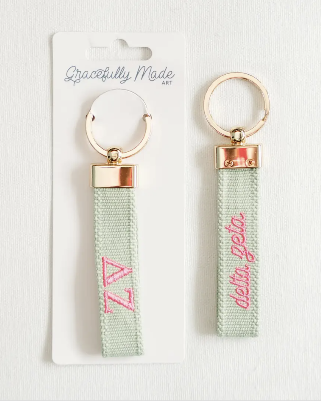 Sorority Embroidered Keychain