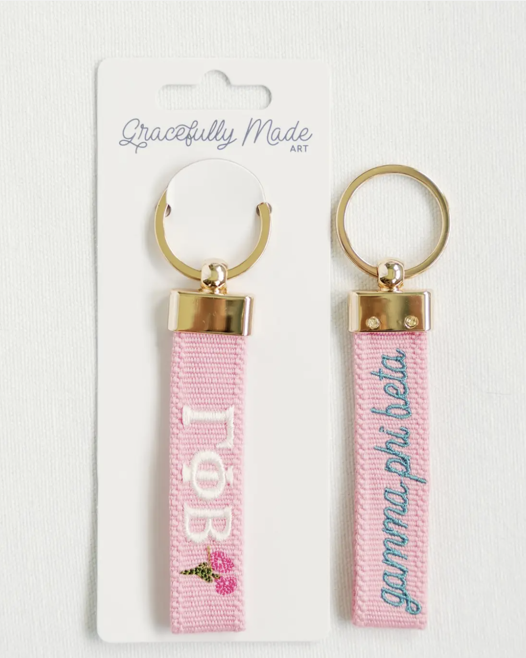 Sorority Embroidered Keychain
