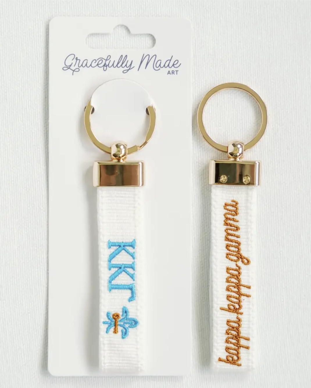 Sorority Embroidered Keychain