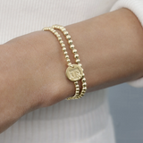 eCollegiate Classic Gold 3mm Bracelet - Texas A&M Disc