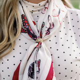 TAMU Square Silk Scarf, Butterfly