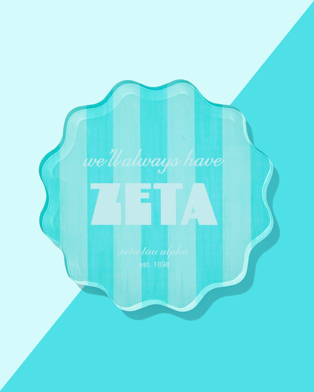 Scalloped Sorority Coasters