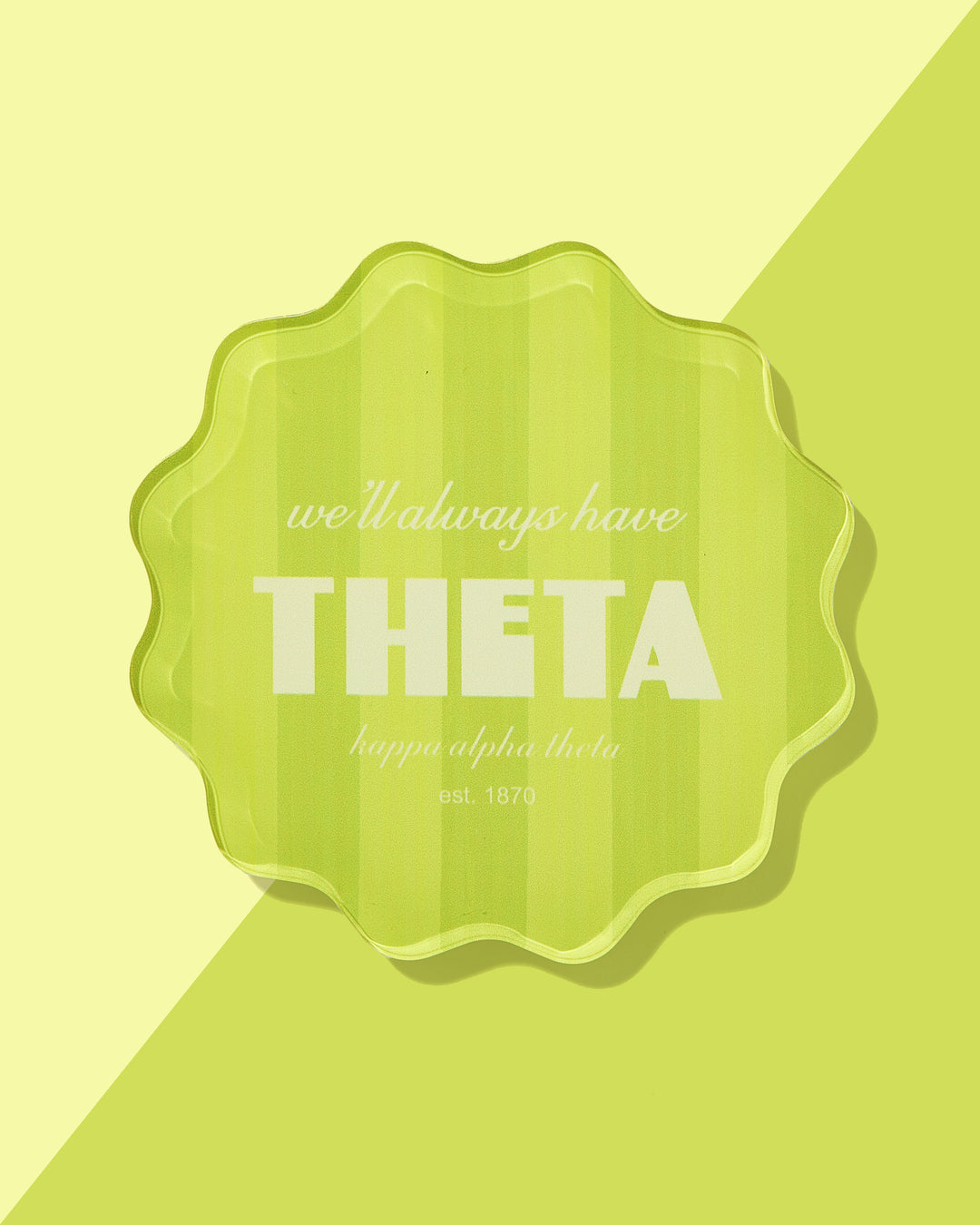 Scalloped Sorority Coasters