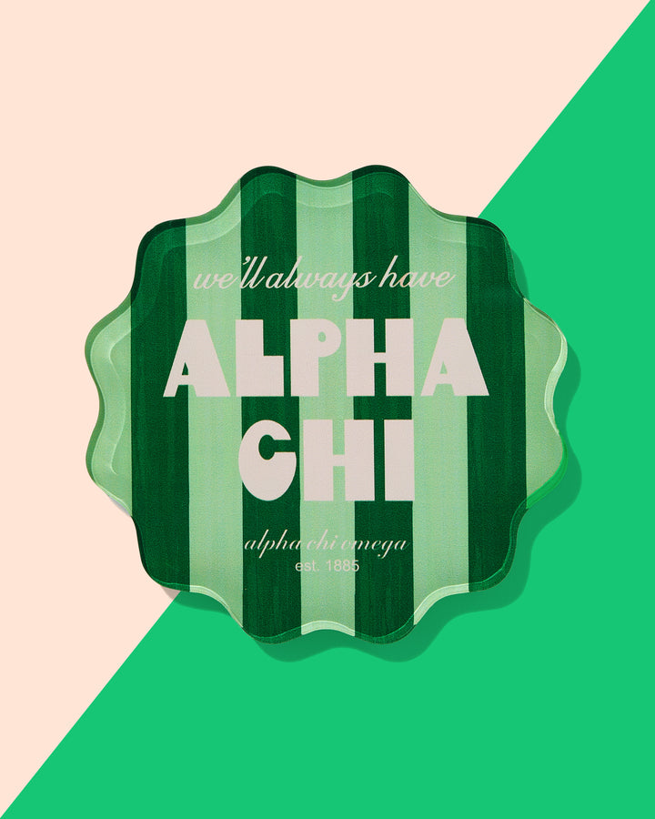 Scalloped Sorority Coasters