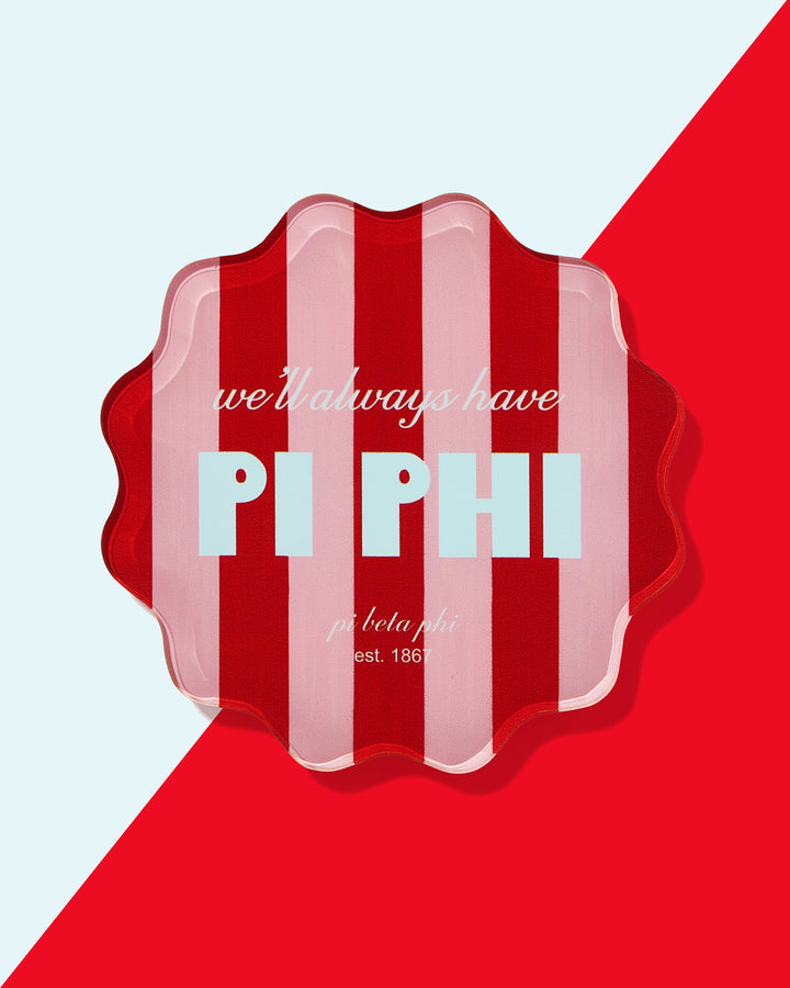 Scalloped Sorority Coasters