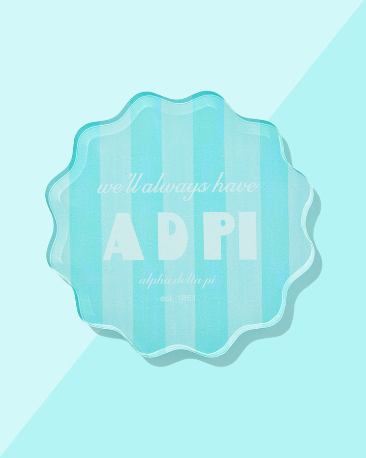 Scalloped Sorority Coasters