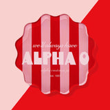 Scalloped Sorority Coasters