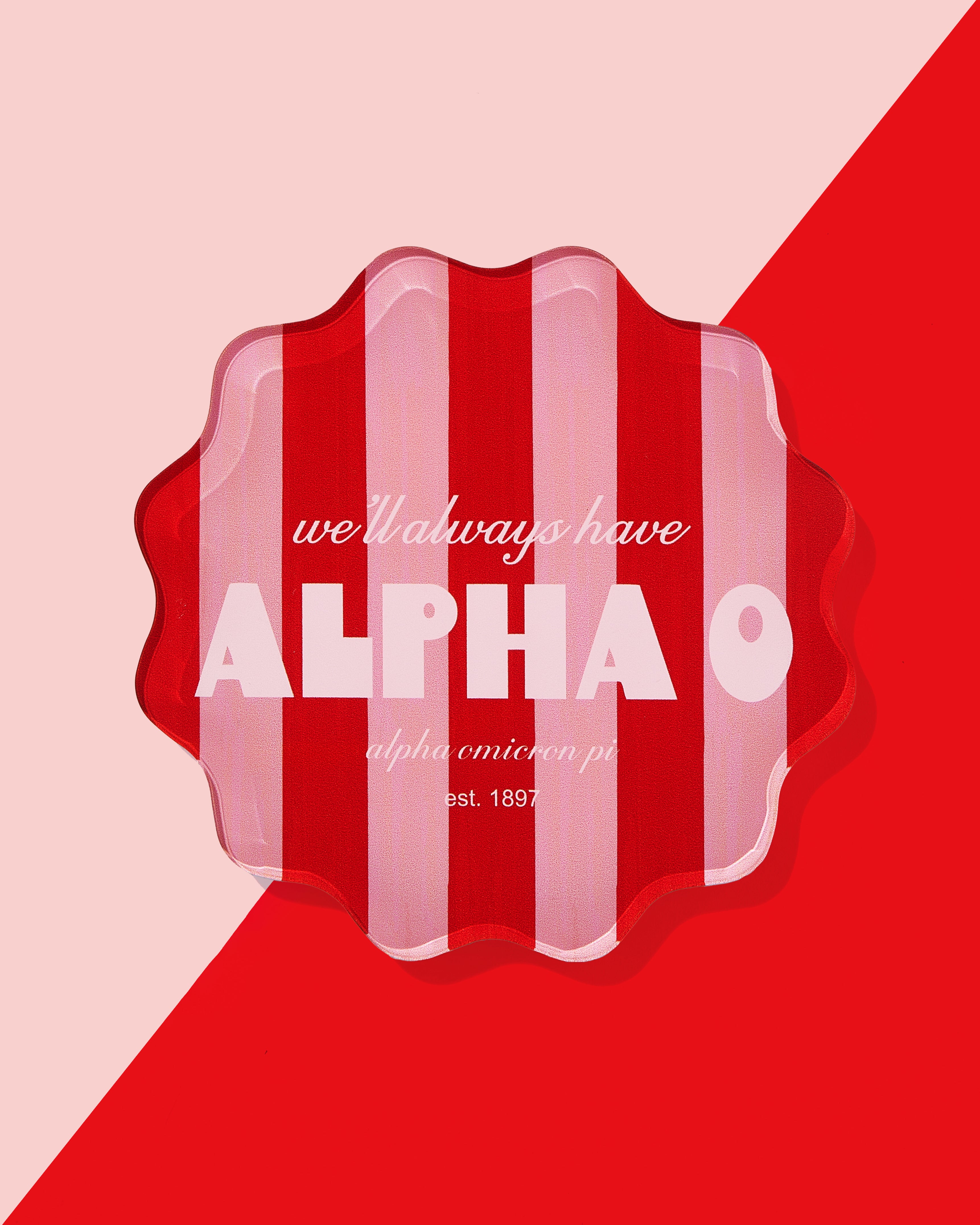 Scalloped Sorority Coasters