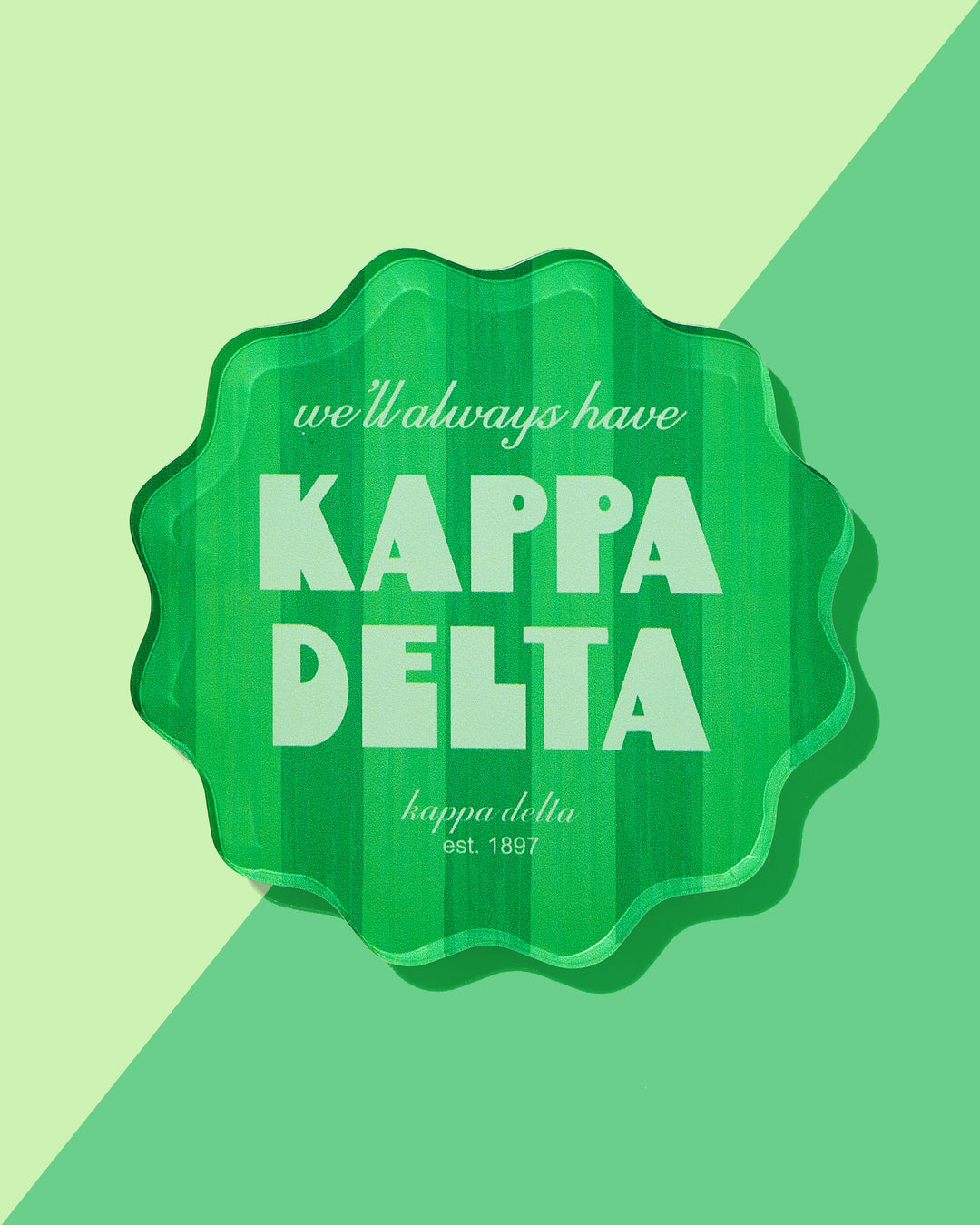Scalloped Sorority Coasters