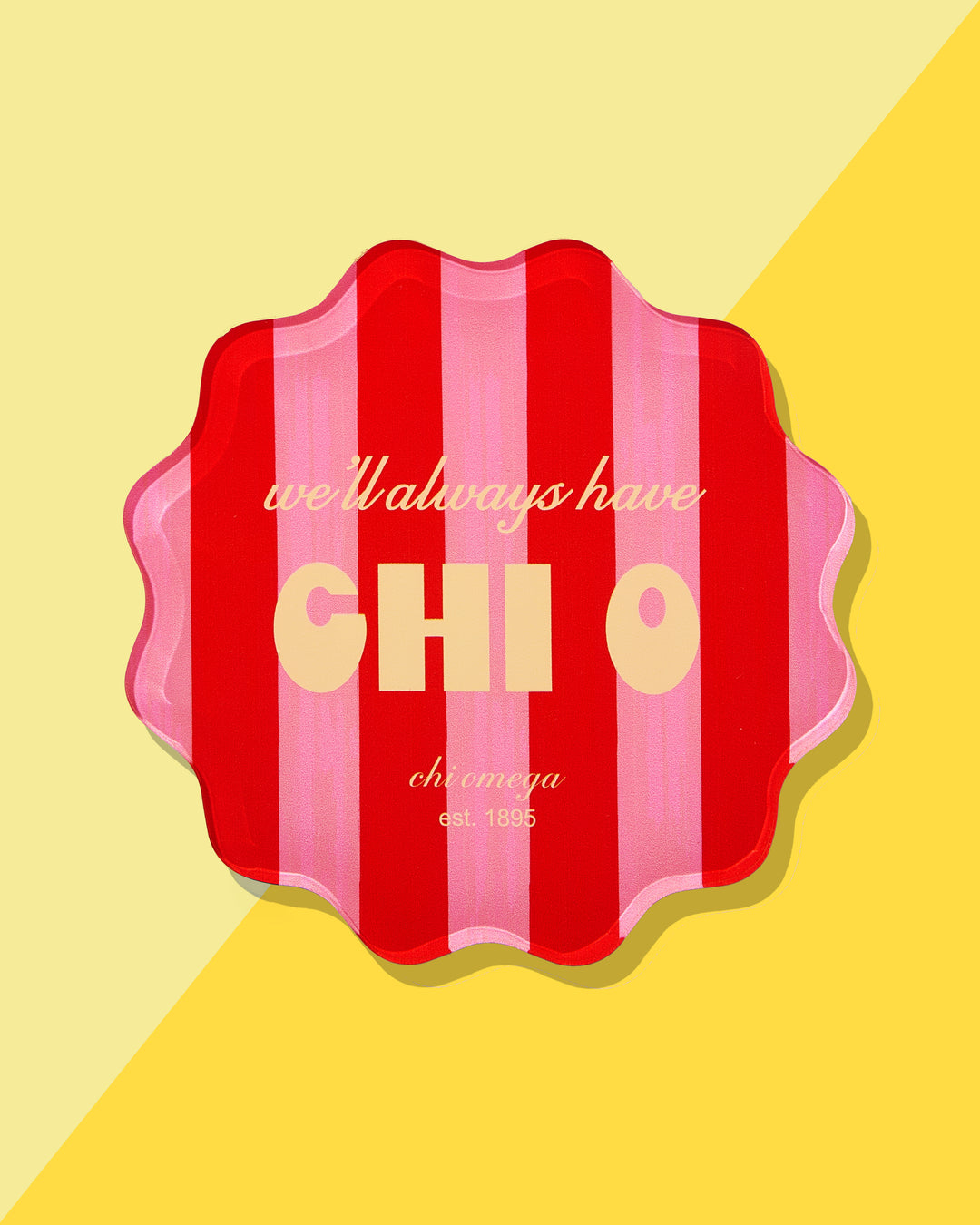 Scalloped Sorority Coasters