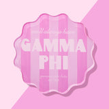 Scalloped Sorority Coasters