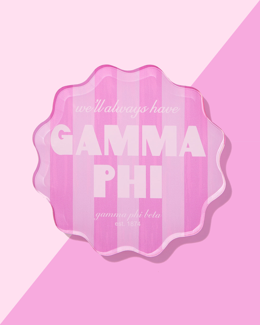 Scalloped Sorority Coasters