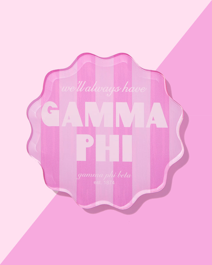 Scalloped Sorority Coasters