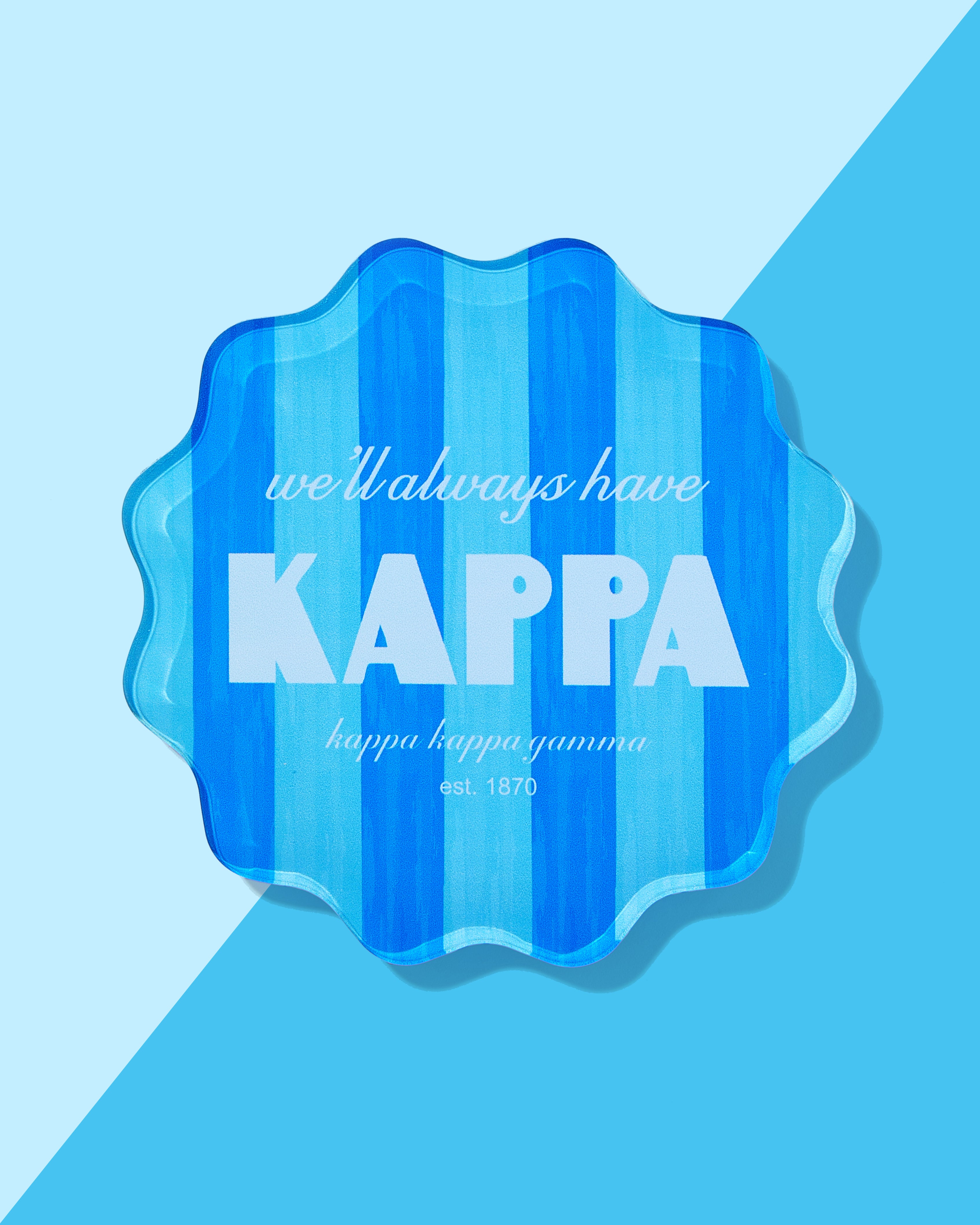 Scalloped Sorority Coasters