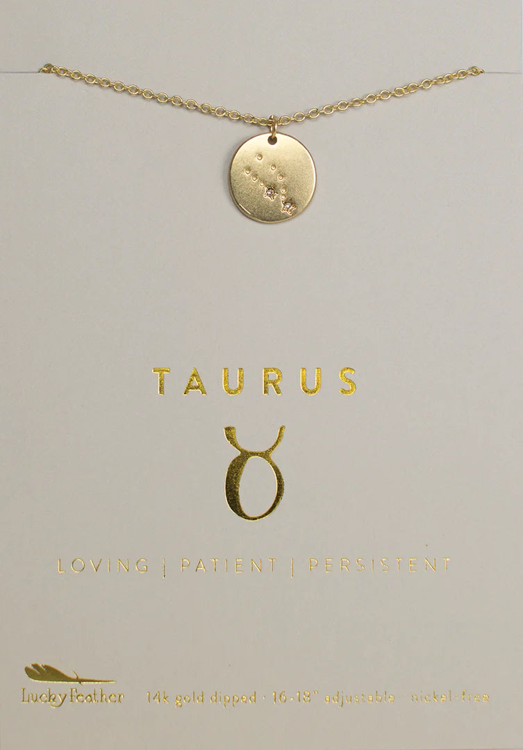 Zodiac Necklace Taurus Sabi Boutique