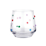 Beaded Wine Glass, Confetti