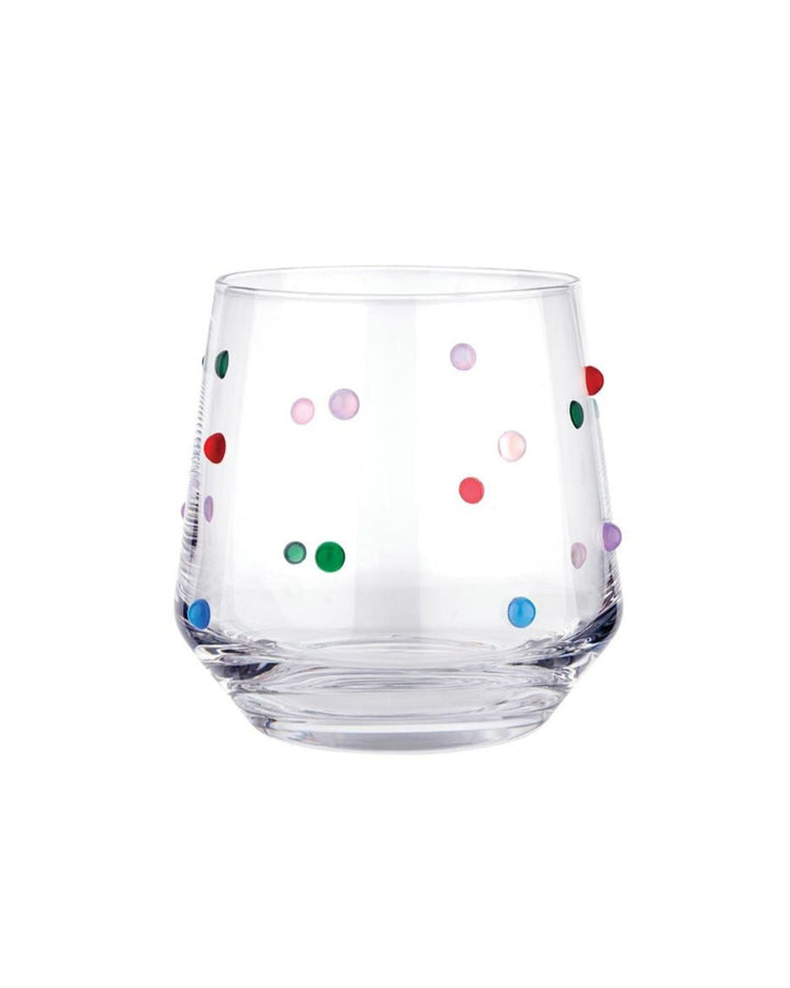 Beaded Wine Glass, Confetti