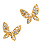Enchanting Butterfly Post Earrings, Gold