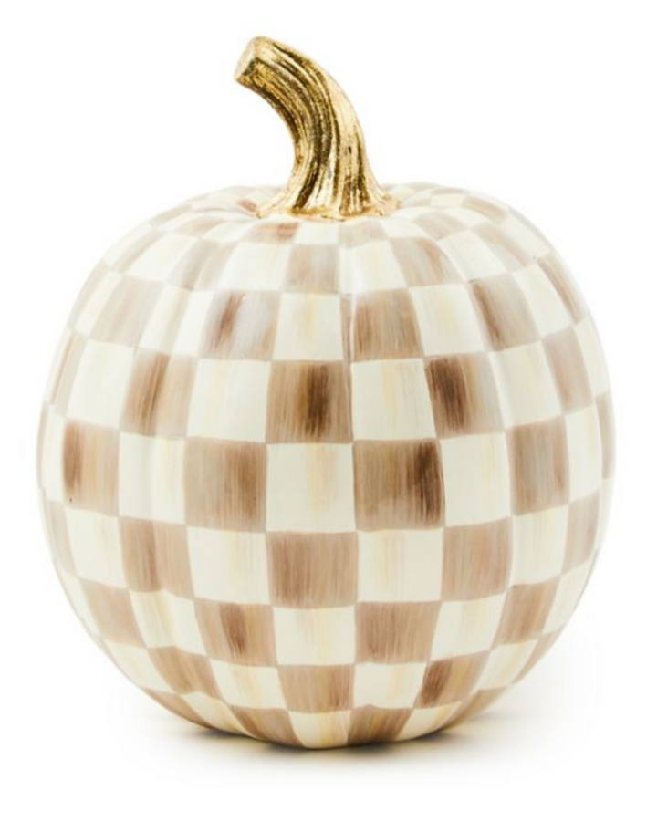 Mocha Check Small Pumpkin