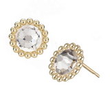 Allure Stud Earrings, Gold CZ