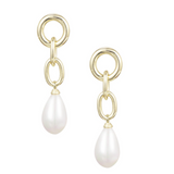 Allure Pearl Drop Earrings, Gold
