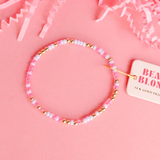 Hot Pink & Lilac Sprinkle Bracelet