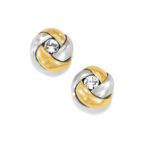 Love Me Knot Mini Post Earrings, Mix metal