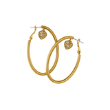Esprit Heart Post Hoop Earrings