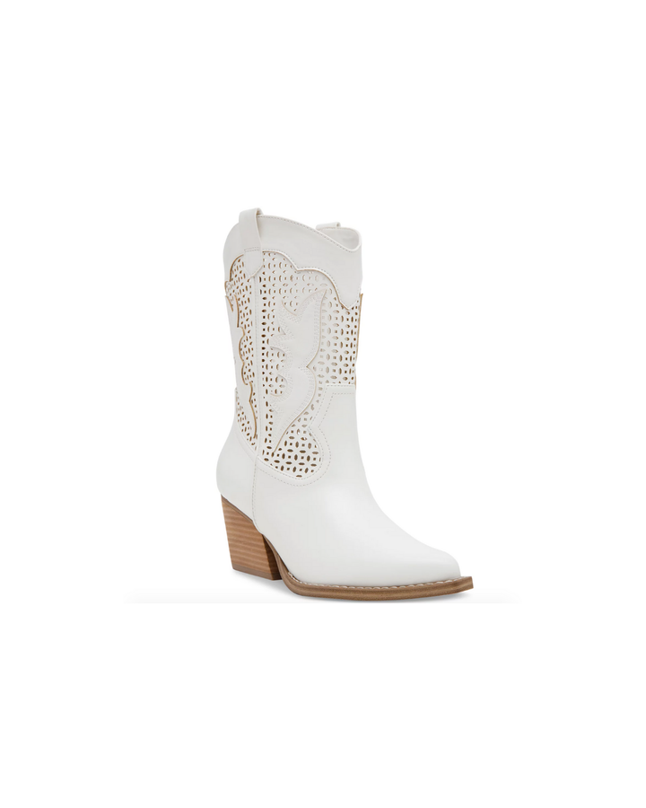 Allure Cut Out Booties, Ivory
